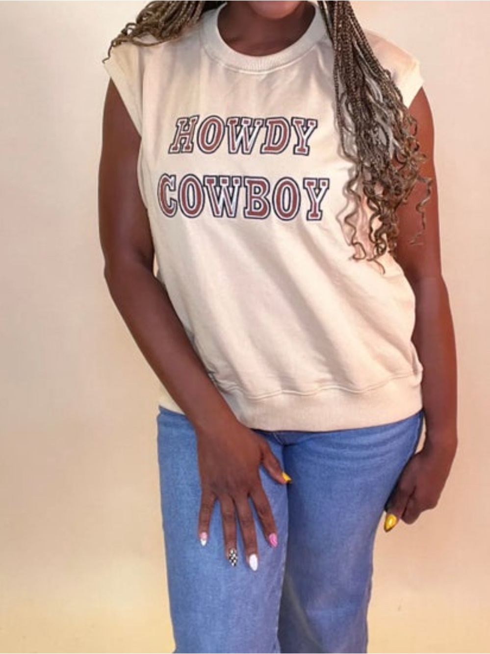 Wishlist Medium Howdy Cowboy French terry top - Picture 11 of 13